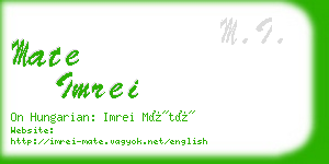 mate imrei business card